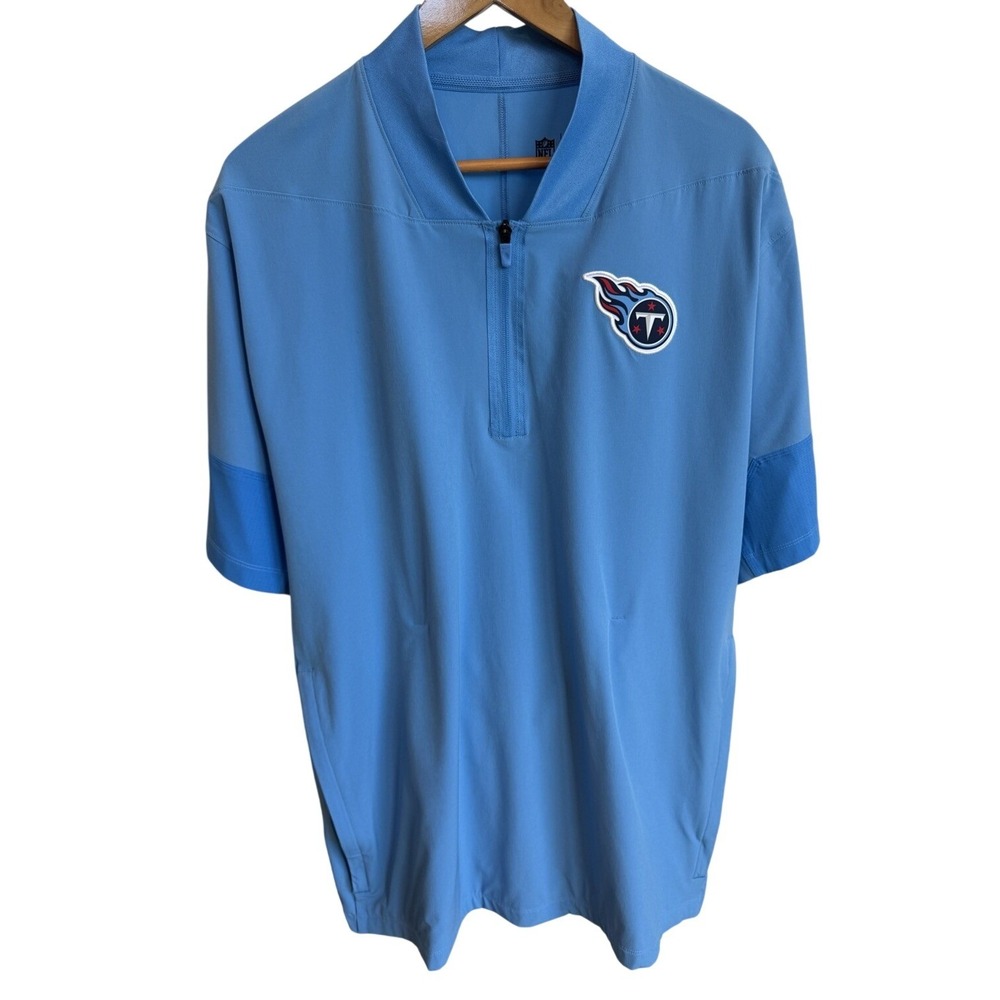 Tennessee Titans Jacket Mens XL Blue NFL Football Nike Team Issued Quarter Zip